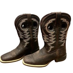 Youth Durango 8” Western brown Cowboy boots size 5M good condition leather